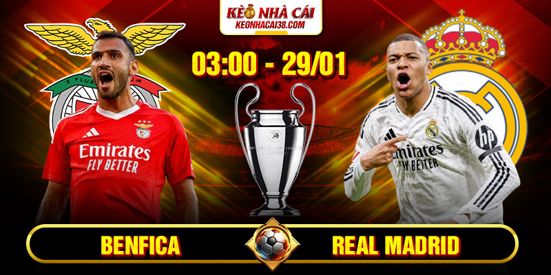 Soi Kèo Benfica Vs Real Madrid 3h 29/01 - Cúp C1